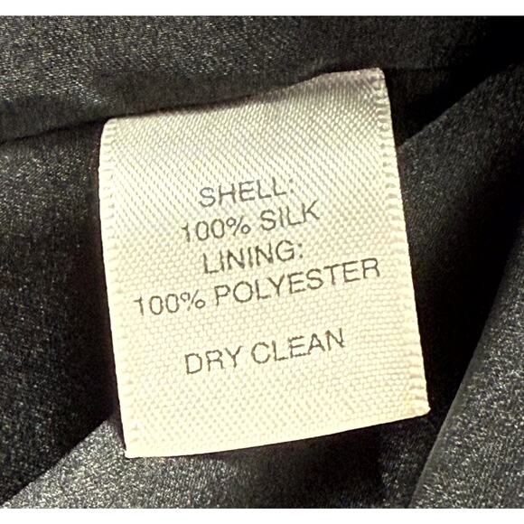 White House Black Market black and white 100% silk embellished dress. size 4 - Picture 8 of 11